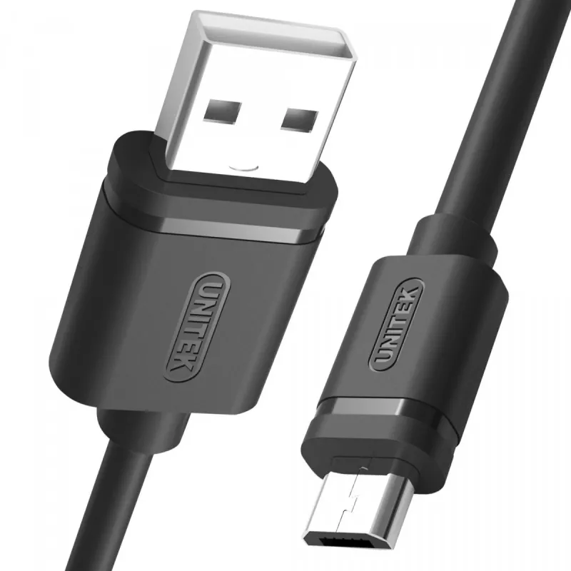 Cabo Unitek USB2.0 AM-microUSB BM, 2,0m; Y-C455GBK