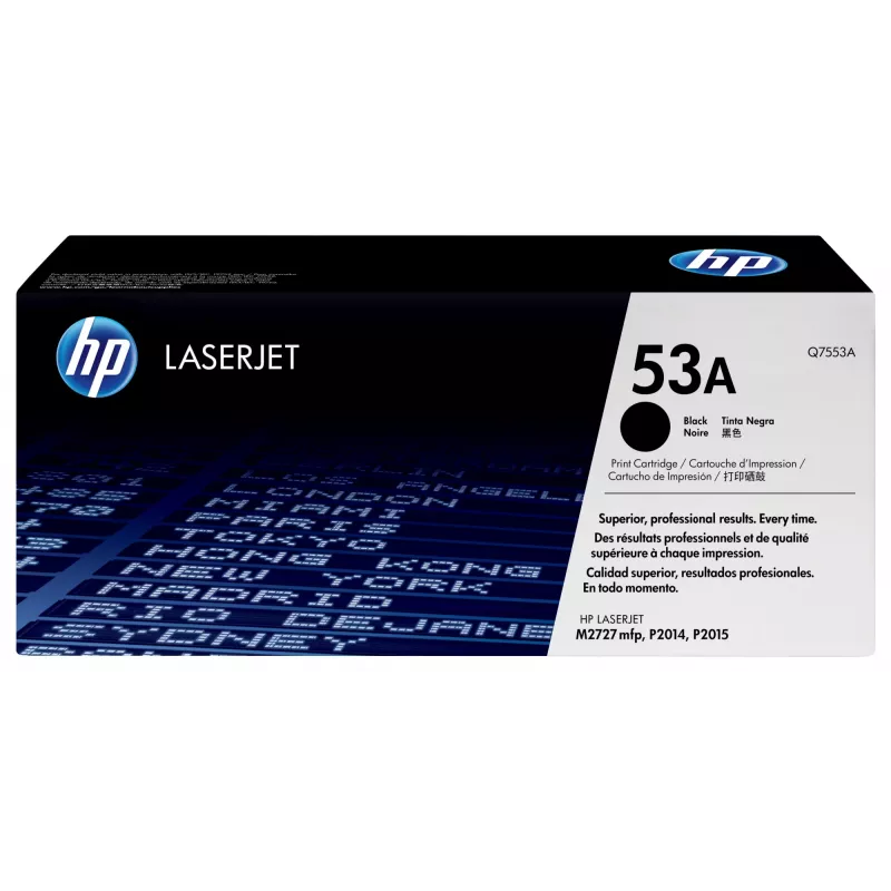 Toner HP Cartridge N.º 53A Preto Q7553A 3000 páginas