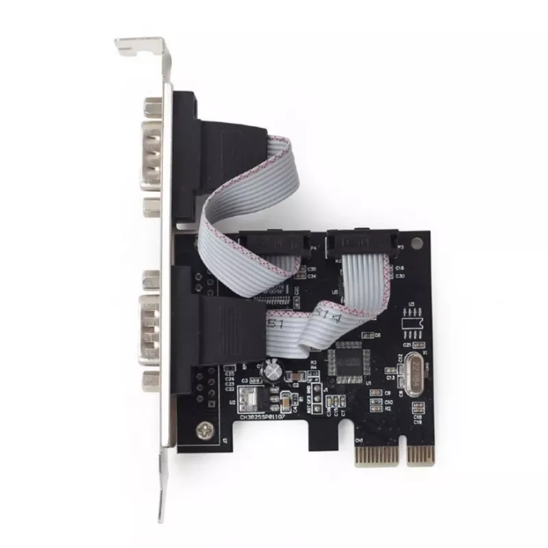 Placa série PCIe Gembird SPC-22, 2x RS-232, perfil baixo, WCH382, 2 Mbps
