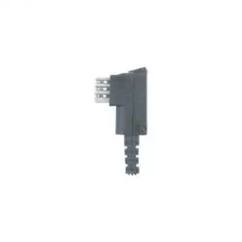 Adaptador telefónico helos TAE-F macho preto | Adaptador de linha analógica para tomadas TAE