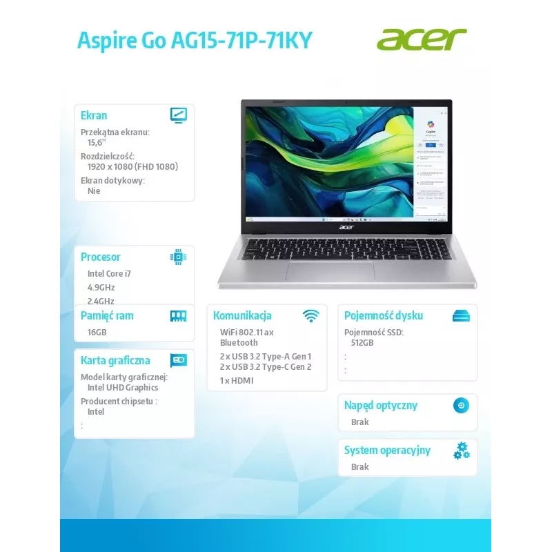 Portátil Acer Aspire 15,6