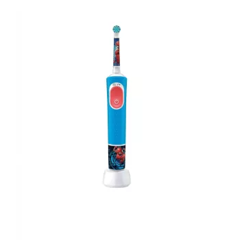 Escova de dentes elétrica Oral-B Vitality PRO Kids Spiderman, azul – escova de dentes elétrica infantil para uso diário