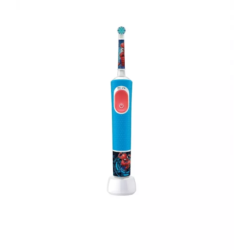 Escova de dentes elétrica Oral-B Vitality PRO Kids Spiderman, azul – escova de dentes elétrica infantil para uso diário