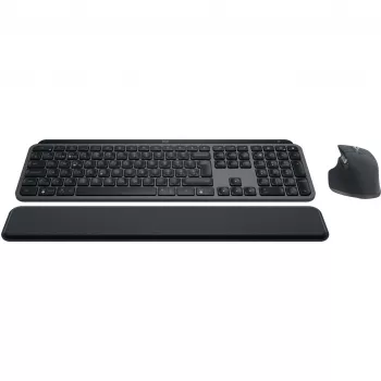Logitech MX Keys S Combo teclado rato incluído escritório RF Wireless + Bluetooth QWERTZ suíço grafite