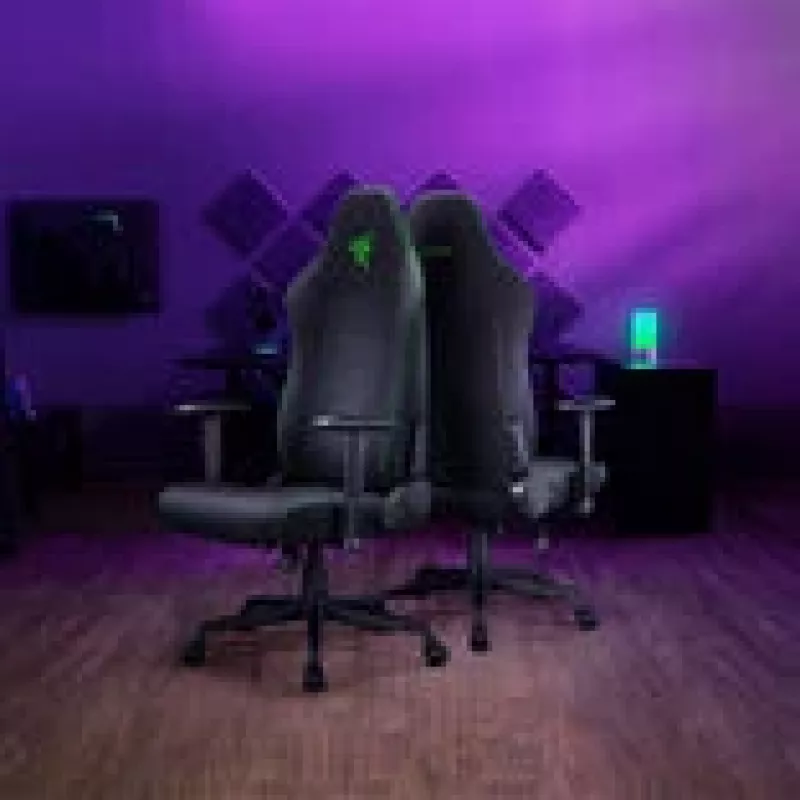 Cadeira gaming Razer Iskur V2 X Fabric preto – design ergonómico, apoio lombar, revestimento em tecido