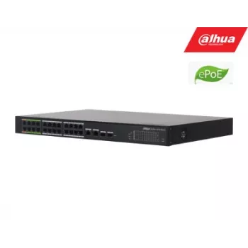 Dahua Technology ePoE DH-LR2226-24ET-360-V2 Switch de rede gerido L2 Gigabit Ethernet (10/100/1000) Power over Ethernet (PoE) preto
