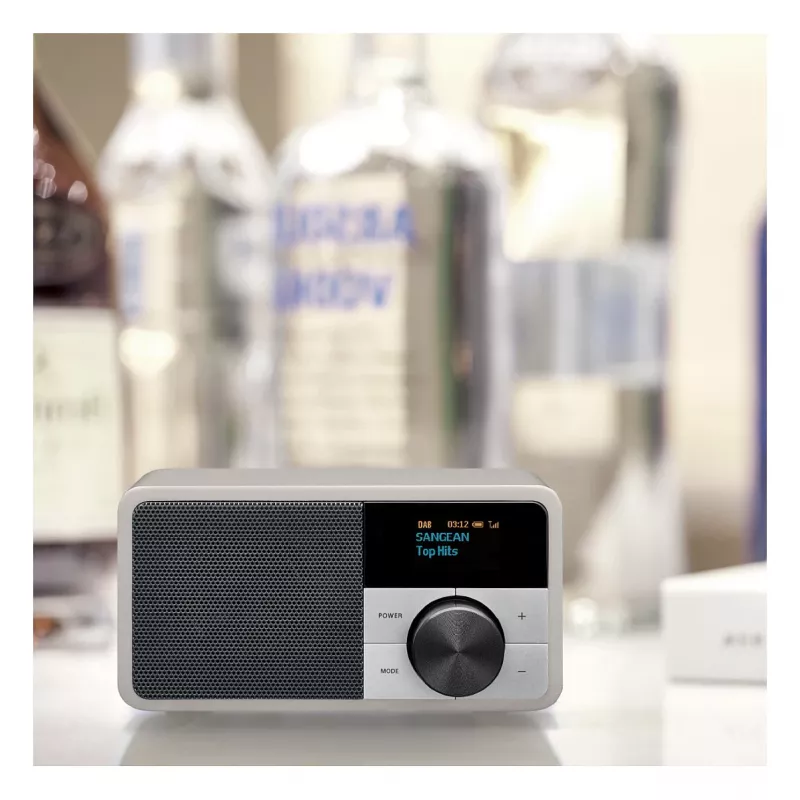 Rádio de mesa Sangean DDR-7 Glacier Silver com sintonizador digital e Bluetooth