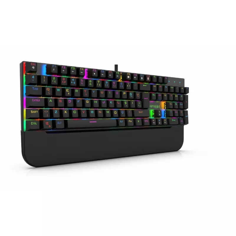 Teclado Gaming Incase IKG-443 Mecânico, RGB, layout alemão