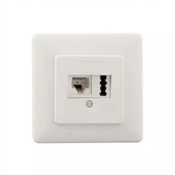 Tomada de rede RJ-45 Rutenbeck 13311201 branco