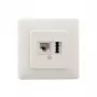Tomada de rede RJ-45 Rutenbeck 13311201 branco