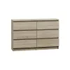 Cómoda Top e Shop M6 120 SON 2x3, carvalho, 6 gavetas, 1200×300×770 mm