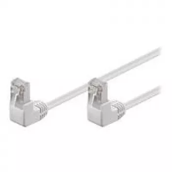 Cabo de patch Goobay CAT 5e 2x 90° angular F/UTP 3 m branco