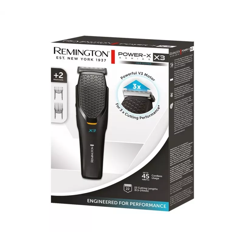 Máquina de cortar cabelo Remington Power-X HC3000, preta
