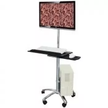 Posto de trabalho PC móvel sentado/em pé Value 17.99.1174 prateado