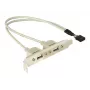 Suporte de slot 1x USB 5 pinos interno para 2x USB 2.0 externo DeLOCK 71000