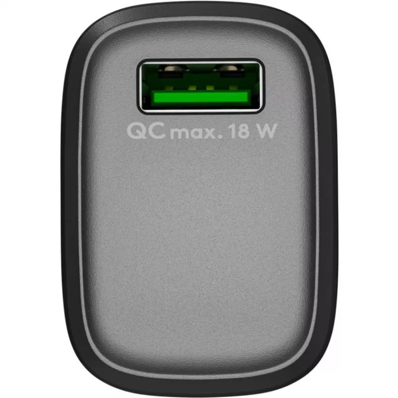 Carregador rápido USB-A QC (18 W) (preto)