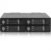 ICY DOCK - ToughArmor MB720MK-B V3 - 4x PCIe 4.0 M.2 NVMe para 4x OCuLink em 1x baía de 5,25 moldura móvel metal preto com fecho de chave (compatível com Tri-Mode)