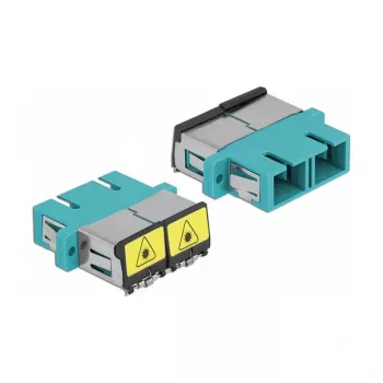 Acoplador de fibra ótica DeLOCK 86895 SC duplex fêmea para fêmea multimodo aqua