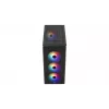 Caixa de PC AEROCOOL PGS DESIGNER-G-BK-v1 Torre Midi ATX, vidro temperado, 4 ventoinhas RGB, suporta ATX, GPU 34,5 cm, dissipador da CPU 158 mm