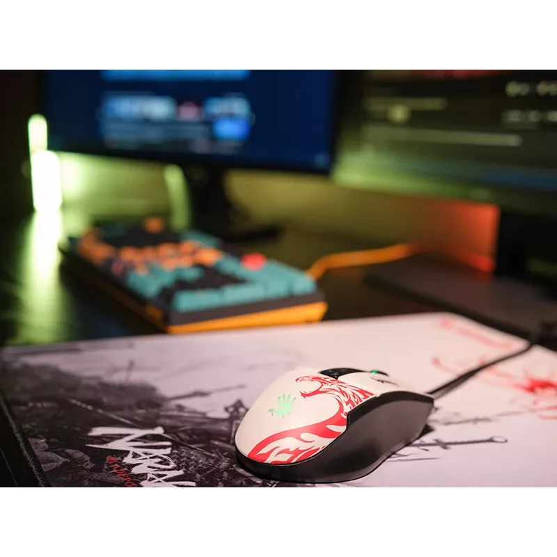 Rato gaming com fios A4Tech Bloody L65 MAX RGB 16000 DPI ergonómico para destros