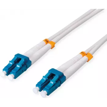 Cabo de fibra ótica ROLINE duplex - 9/125µm OS2 - LC-APC/LC-APC - reforçado com aço - LSOH - branco - 10 m