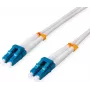 Cabo de fibra ótica ROLINE duplex - 9/125µm OS2 - LC-APC/LC-APC - reforçado com aço - LSOH - branco - 10 m