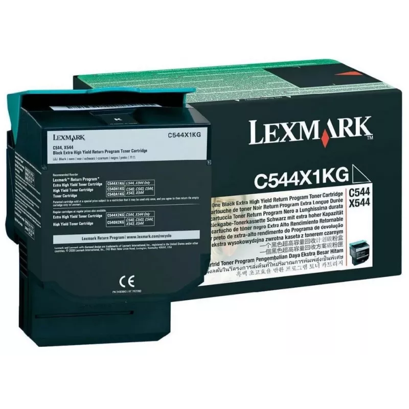 Toner Lexmark C544X1KG preto de rendimento extra elevado, 6.000 páginas