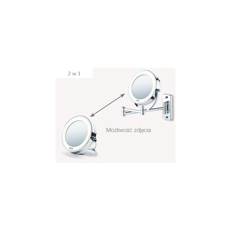 Espelho de maquilhagem iluminado Beurer BS59 diâmetro 11 cm prateado