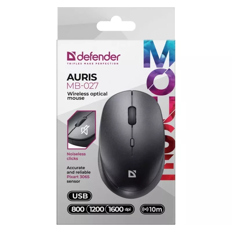 Rato sem fios DEFENDER AURIS MB-027 Interface