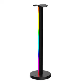 Lâmpada de mesa Yeelight Beam RGBIC Preta — LED 12W, ambiente multicolor, 400×117 mm, AC/USB 12V