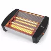 Jata JETT1587 torradeira, 400 W, 2 barras de quartzo, tabuleiro de migalhas amovível, aço inoxidável, preta