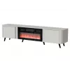 Móvel de TV Cama Meble Volare 200 x 39 x 49 cm cashmere com lareira elétrica
