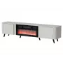 Móvel de TV Cama Meble Volare 200 x 39 x 49 cm cashmere com lareira elétrica