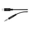 Cabo Belkin Lightning para jack de auscultadores - Lightning macho para ficha mini jack estéreo macho - 91,4 cm - Preto - para Apple iPhone (Lig