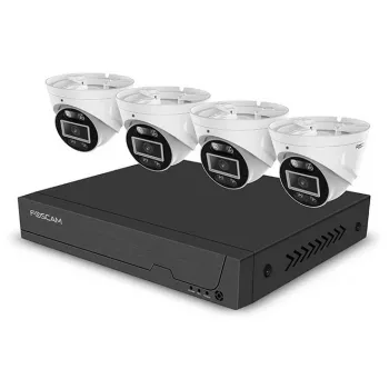 Foscam FNA108E-T4-2T FNA108E-T4-2T Conjunto de câmaras IP de vigilância LAN 8 canais com 4 câmaras 3840 x 2160 píxeis (FNA108E-T4-2T)