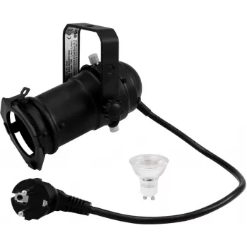 Projetor PAR LED EUROLITE 20000559 — 1 x 7W LED, projetor PAR compacto para palco/festa