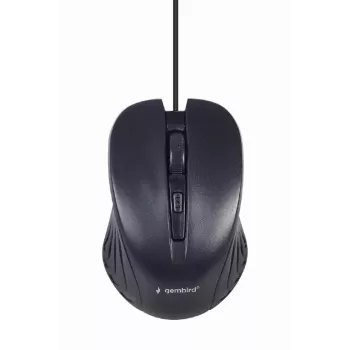 Teclado Full-Size com fios Gembird KBS-UM-04 USB QWERTY US-Inglês com rato, preto, cabo de 1,5 m