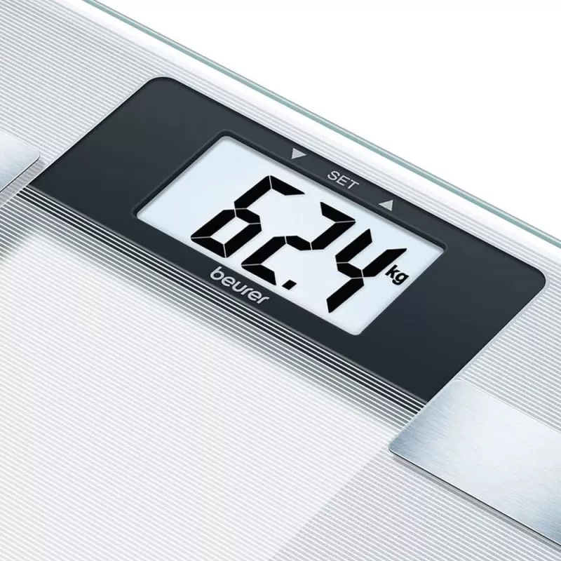Balança de pessoas eletrónica Beurer BG 13 Square cinzento, transparente