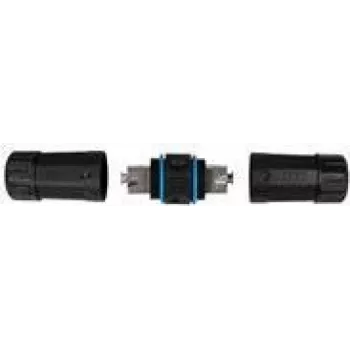 LogiLink Professional - Acoplador de rede - IDC, 8 pinos para IDC, 8 pinos - Blindado - cabo Cat.7 bruto - exterior - preto
