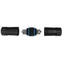 LogiLink Professional - Acoplador de rede - IDC, 8 pinos para IDC, 8 pinos - Blindado - cabo Cat.7 bruto - exterior - preto