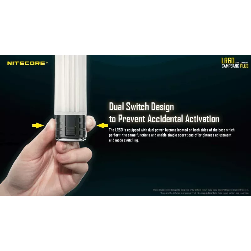 Lanterna de campismo a pilhas Nitecore LR60 280 lm USB C