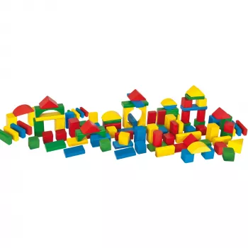 Eichhorn blocos de construção de madeira coloridos, brinquedo de construção