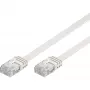 Wentronic Goobay Cabo de rede plano CAT 5e, U/UTP, Branco, 15 m - mistura de cobre CCA (93364)