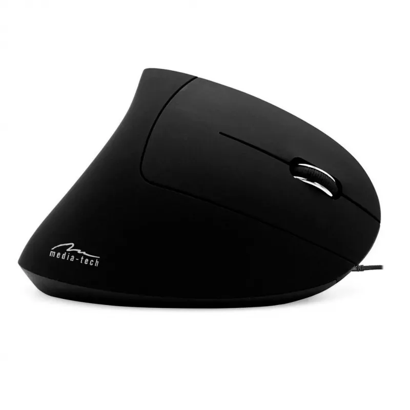 MEDIA-TECH VERTIC MT1122 Rato vertical com fios 6400 DPI Preto