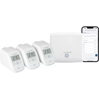 Kit de início Smart Home aquecimento HomeMatic HmIP-HAP com 3 termostatos para radiador
