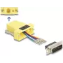 DELOCK D-Sub 15 pinos macho para RJ12 fêmea kit de montagem, amarelo