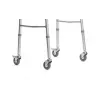 Andarilho VITEA CARE PPC013VC — andarilho de alumínio com 4 rodas, altura ajustável 81,5–91,5 cm, rodas de 8 cm, largura 550 mm, peso máx. do utilizador 110 kg