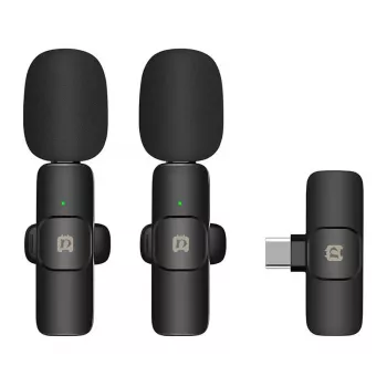 Microfone sem fios Puluz PU3151B Lavalier Type-C