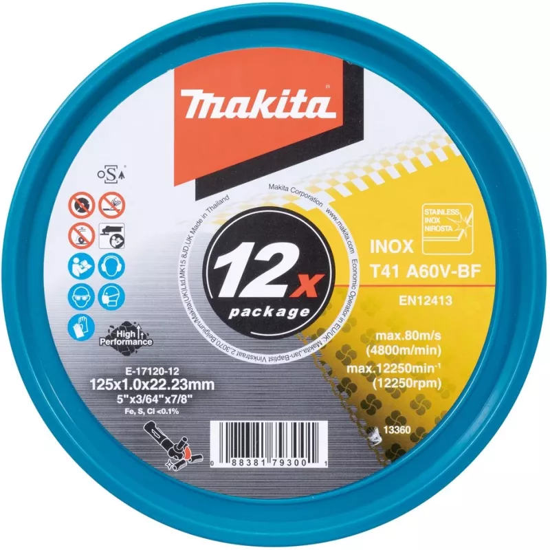 Makita E-17120-12 Disco de corte reto 125 mm 12 unid. (E-17120-12)
