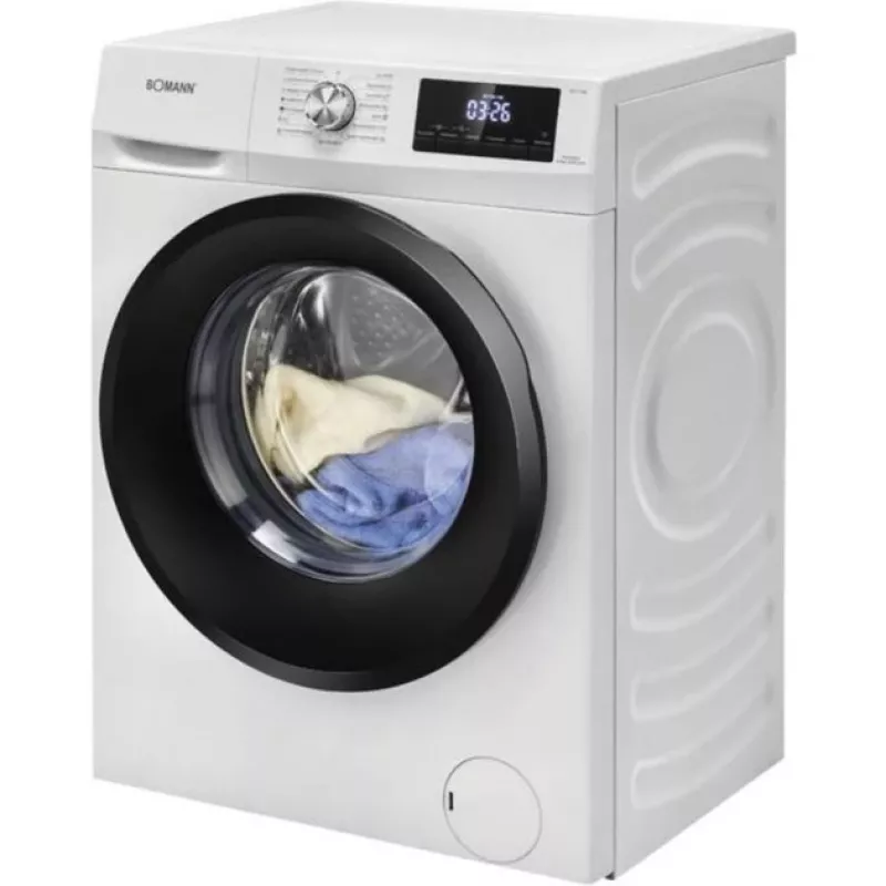 Máquina de lavar e secar roupa independente BOMANN WAT 7186 de carregamento frontal branca 8 kg de lavagem / 5 kg de lavagem+secagem 1400 rpm